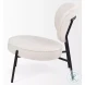 Amelia Cream Boucle And Black Metal Accent Chair