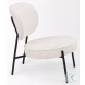 Amelia Cream Boucle And Black Metal Accent Chair