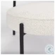 Amelia Cream Boucle And Black Metal Accent Chair