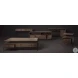 Glenn Dark Brown Wood And Black Iron Side Table