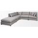 Valence Castlerock Gray Rectangular Ottoman
