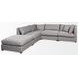 Valence Castlerock Gray Square Ottoman