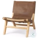 Elodie Brown Leather Accent Chair