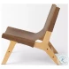 Elodie Brown Leather Accent Chair