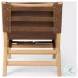 Elodie Brown Leather Accent Chair