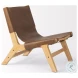 Elodie Brown Leather Accent Chair