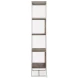 Morris Brown Wood And Silver Metal 4 Shelf Shelving Unit