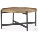 Marquisa Light Brown Wood And Black Metal Small Coffee Table