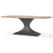 Maxton Light Brown Wood And Dark Gunmetal Iron Rectangular Dining Table