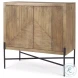 Cairo Brown Solid Wood 2 Door Accent Cabinet