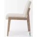 Tahoe Cream Boucle And Light Brown Wood Dining Chair