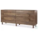 Astrid Brown Solid Solid Wood 6 Drawer Sideboard