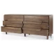 Astrid Brown Solid Solid Wood 6 Drawer Sideboard