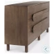 Astrid Brown Solid Solid Wood 6 Drawer Sideboard