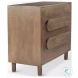 Astrid Medium Brown Solid Wood 3 Drawer Cabinet