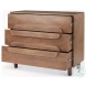 Astrid Medium Brown Solid Wood 3 Drawer Cabinet