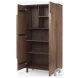 Astrid Medium Brown Solid Wood Armoire