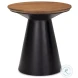 Mitchell Brown Wood And Black Metal Side Table