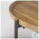 Marquisa Light Brown Wood And Black Metal Small Coffee Table