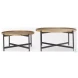 Marquisa Light Brown Wood And Black Metal Small Coffee Table