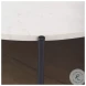 Larkin White Marble And Black Metal Round Coffee Table with Dark Brown Wood Shelf 