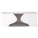 Maxton White Marble And Gunmetal Rectangular Dining Table