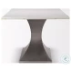 Maxton White Marble And Gunmetal Rectangular Dining Table