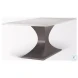 Maxton White Marble And Gunmetal Rectangular Dining Table