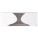 Maxton White Marble And Gunmetal Rectangular Dining Table