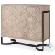 Rivien Brown Solid Wood And Black Metal 2 Door Accent Cabinet