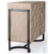 Rivien Brown Solid Wood And Black Metal 2 Door Accent Cabinet