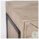 Rivien Brown Solid Wood And Black Metal 2 Door Accent Cabinet