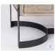 Rivien Brown Solid Wood And Black Metal 2 Door Accent Cabinet