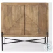Cairo Brown Solid Wood 2 Door Accent Cabinet