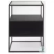Samson Matte Black Metal And Glass Side Table