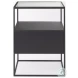 Samson Matte Black Metal And Glass Side Table