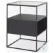 Samson Matte Black Metal And Glass Side Table