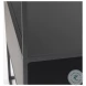 Samson Matte Black Metal And Glass Side Table