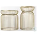 Shani Glass Top And Gold Metal Accent Table Set Of 2