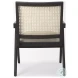 Donna Beige And Black Wood Cane Back Accent Chair