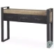 Carga Brown Wood And Black Metal Console Table