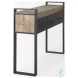 Carga Brown Wood And Black Metal Console Table