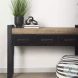 Carga Brown Wood And Black Metal Console Table