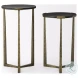 Atticus Black Wood And Antiqued Gold Metal Nesting Accent Table Set Of 2