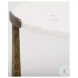 Atticus White Marble And Antiqued Gold Metal Nesting Accent Table Set Of 2