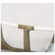 Atticus White Marble And Antiqued Gold Metal Coffee Table