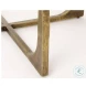 Atticus White Marble And Antiqued Gold Metal Coffee Table