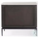 Divina White Marble And Black Metal Accent Cabinet
