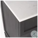 Divina White Marble And Black Metal Accent Cabinet