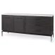 Divina White Marble And Black Metal Sideboard